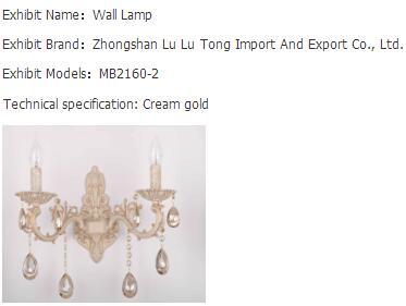 Wall Lamp,Retro,Cream gold,INDOOR,bright,crystal