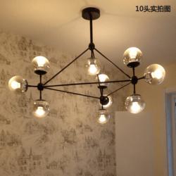 Ouniya Nordic style chandelier creative personality of modern minimalist living room lamps Beanstalk restaurant bedroom glass ball