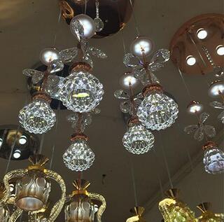 Chandelier,modern,transparent,crystal,indoor