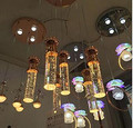 Chandelier,modern,transparent,colour,indoor