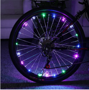 Guangshu Bicycle wire, light string 2 meters, 20 decorative Christmas ride, luminous LED four color copper wire lamp string