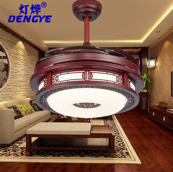 Ceiling Lamp,Chinese style,Rosewood,Intelligence,frequency conversion,positive and negative,Invisible