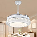 Chandelier,modern,crystal,Restaurant,Pure copper,Invisible,Fan