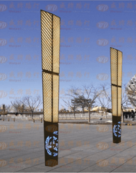 Street Lamp,Chinese style,outdoors,Stainless steel,Scenery