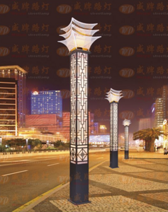 Street Lamp,Neo-Chinese style,Warm light,Scenery