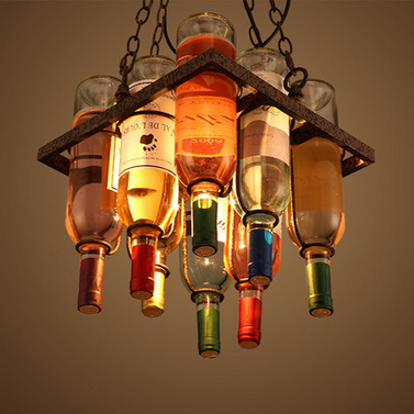Chandelier,Northern Europe,wine bottle,personality,Bar counter