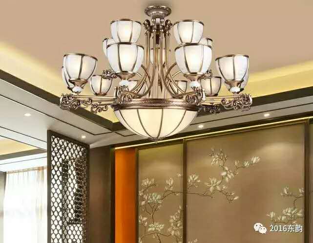 Dongyun Daguan,P9011 modern brass interior new Chinese Chandelier