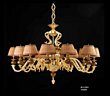 La copper pure copper plated hand glass pendant lamp