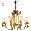 Chandelier,Chinese style,Luxurious,living room,copper,transparent,Cylindrical