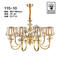 Chandelier,European,Luxurious,living room,copper,Lamp cap