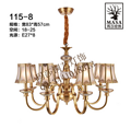 Chandelier,European,Luxurious,living room,copper,Lamp cap,Warm light