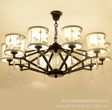 Chandelier,Neo-Chinese style,Originality,Retro,living room