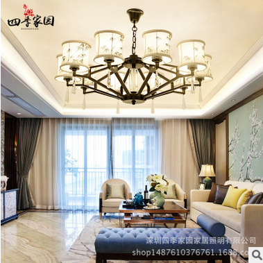Chandelier,Neo-Chinese style,Originality,Retro,living room