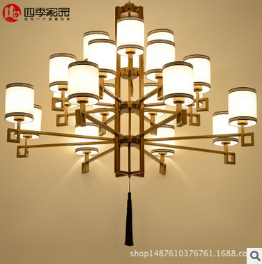 Chandelier,Neo-Chinese style,personality,Retro,living room