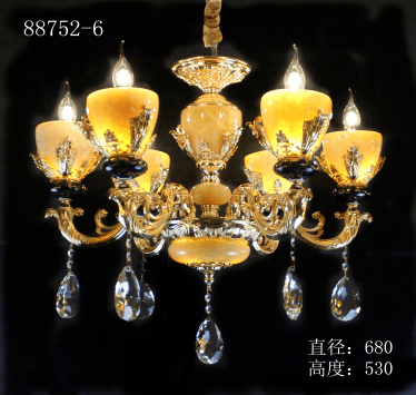 Huanglong jade crystal chandelier