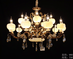 Huanglong jade crystal chandelier