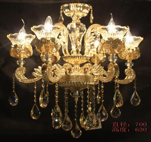 Huanglong jade crystal chandelier