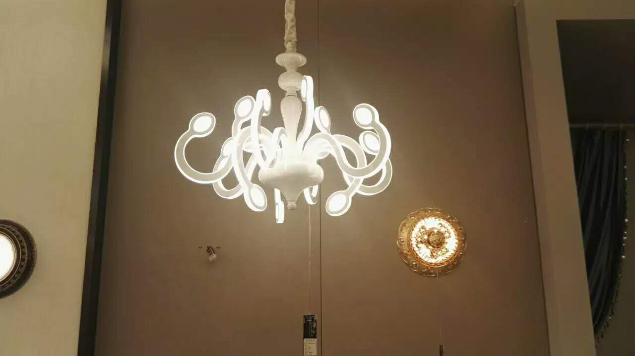 Kaersite,modern interior white glass chandelier