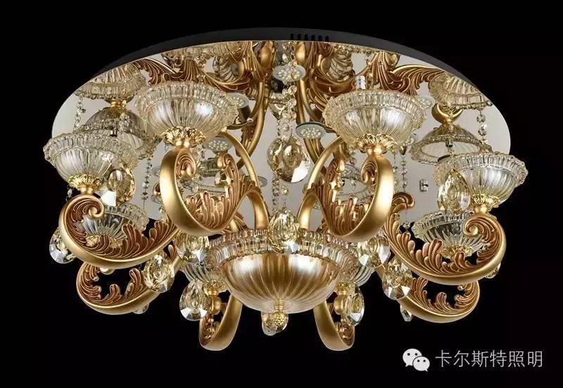 Kaersite,modern interior glass gold-plated copper chandelier