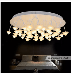 Trend, creative LED, ceiling lamp, fashion trend art, ceiling lamp, mushroom bedroom lamp, designer recommendation