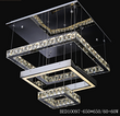 Boei Lighting,Elegant interior LED crystal lamp, 10097-950 rectangle, three layer crystal lamp