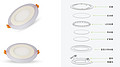 Modern, Simple,Household Lighting, LED, 5W, Dark Mounted, Double Color,Panel Light