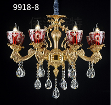 Georgesartre, modern interior brass color 9918-8 Crystal Chandelier