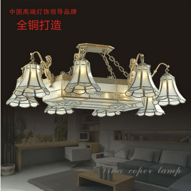 Asinuo  X0032-14 dining room bedroom minimalist copper copper chandelier solder