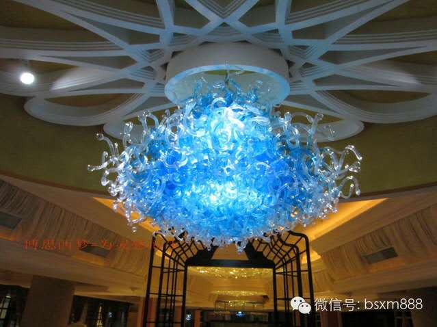 Boshimmer  modern indoor Classic Blue Crystal Glass Chandelier