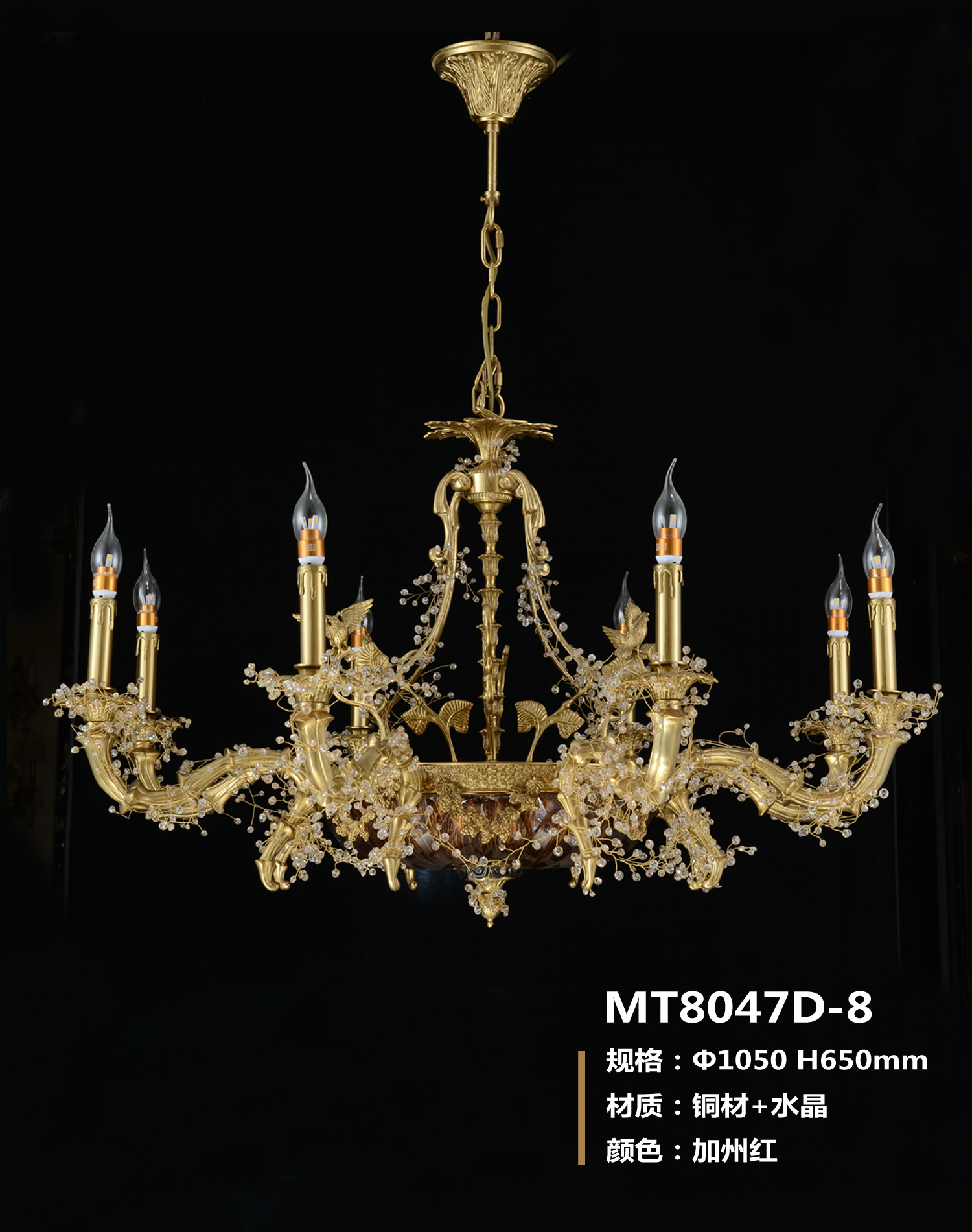 European-style,simple,indoor,crystal,chandelier,lamp8047D-8