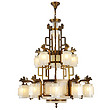 Hongrong Lighting,Double deck American chandelier, all brass living room lamp, creative Chandelier