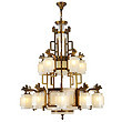 Hongrong Lighting,Double deck American chandelier, all brass living room lamp, creative Chandelier