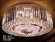 Dinos Lighting,Yellow crystal lamp remote European luxury led circular air crystal ceiling lamp bedroom lamp