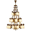 Hongrong Lighting,European style luxury art style full copper chandelier marble