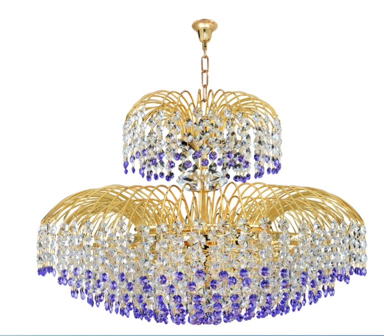 Baohui modern interior bright rain, all copper crystal chandelier
