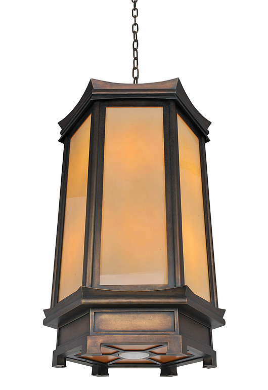 Baohui Modern interior glass, wood, the Imperial Palace lamp, pendant lamp