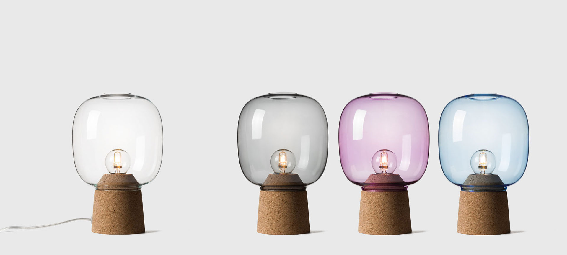 Table Lamp with Glass and Cork
