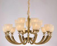 Baolaideng  modern interior, golden glass, steel Chandelier