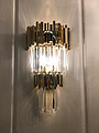 ART LAMP Modern interior wall lamp, glass, crystal, gold-plated steel, wall lamp