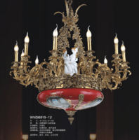 Vinadi WND6015-12 gold-plated modern European style luxury Candle Chandelier