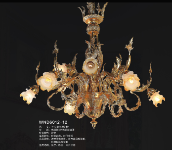 Vinadi modern interior WND6012-12 exquisite gilded Chandelier