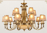 Yuyi 8085/15 modern indoor all bronze Chinese Chandelier