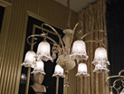 Yizhongyi A 9262--8 in a pure handmade Beige ceramic gilt Chandelier