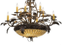 Meyda Custom Lighting Present the 42-inch Greenbriar Oak 8-Arm Chandelier