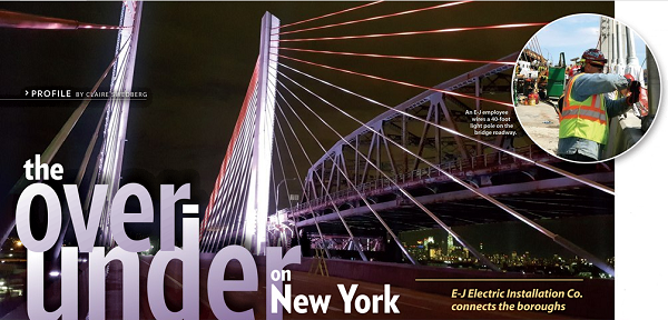 Major Electric Construction and Design Installation of Lighting on the Kosciuszko Bridge Completed by E-J Electric