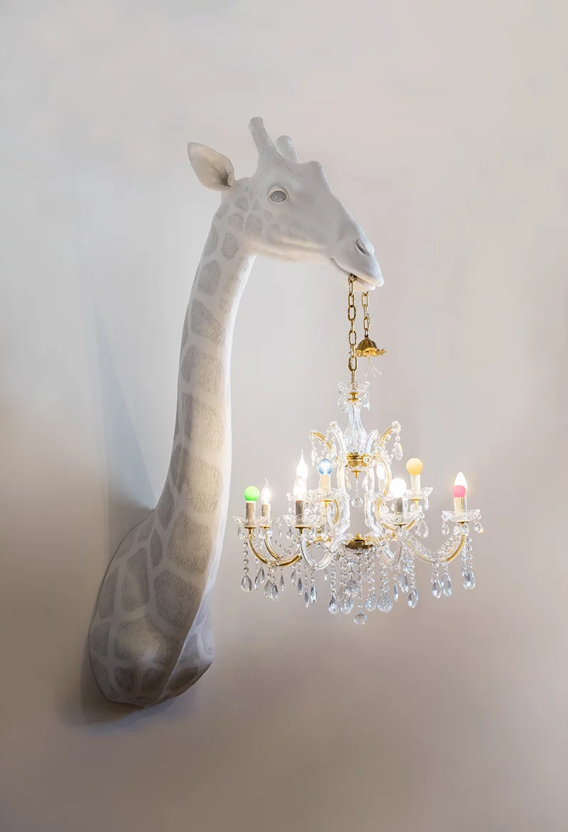 Marcantonio's Instinct Illumination Series Depicts Creatures Holding Ripped Chandeliers