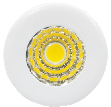 Circular miniature cow eye light (bake white)