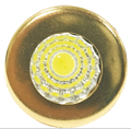 Circular miniature bull eye light (gold plated)