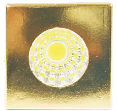 Square miniature cow eye light (gilded money)
