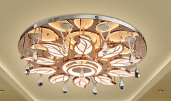 FA Jia Li aluminum acrylic living room restaurant chandelier, circular crystal ceiling lamp